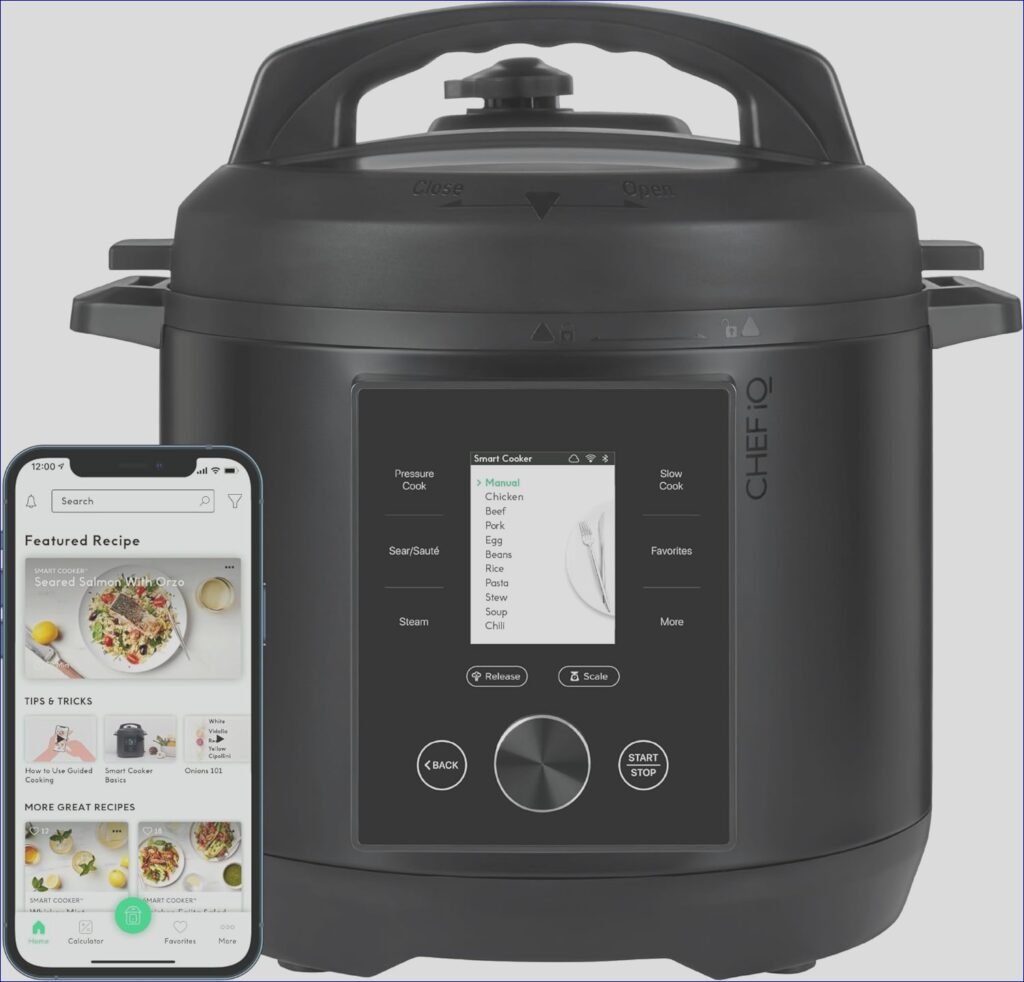 CHEF iQ Smart Pressure Cooker: 10 Cooking Functions, Built-in Scale, 600+ Recipes | Review- 2024