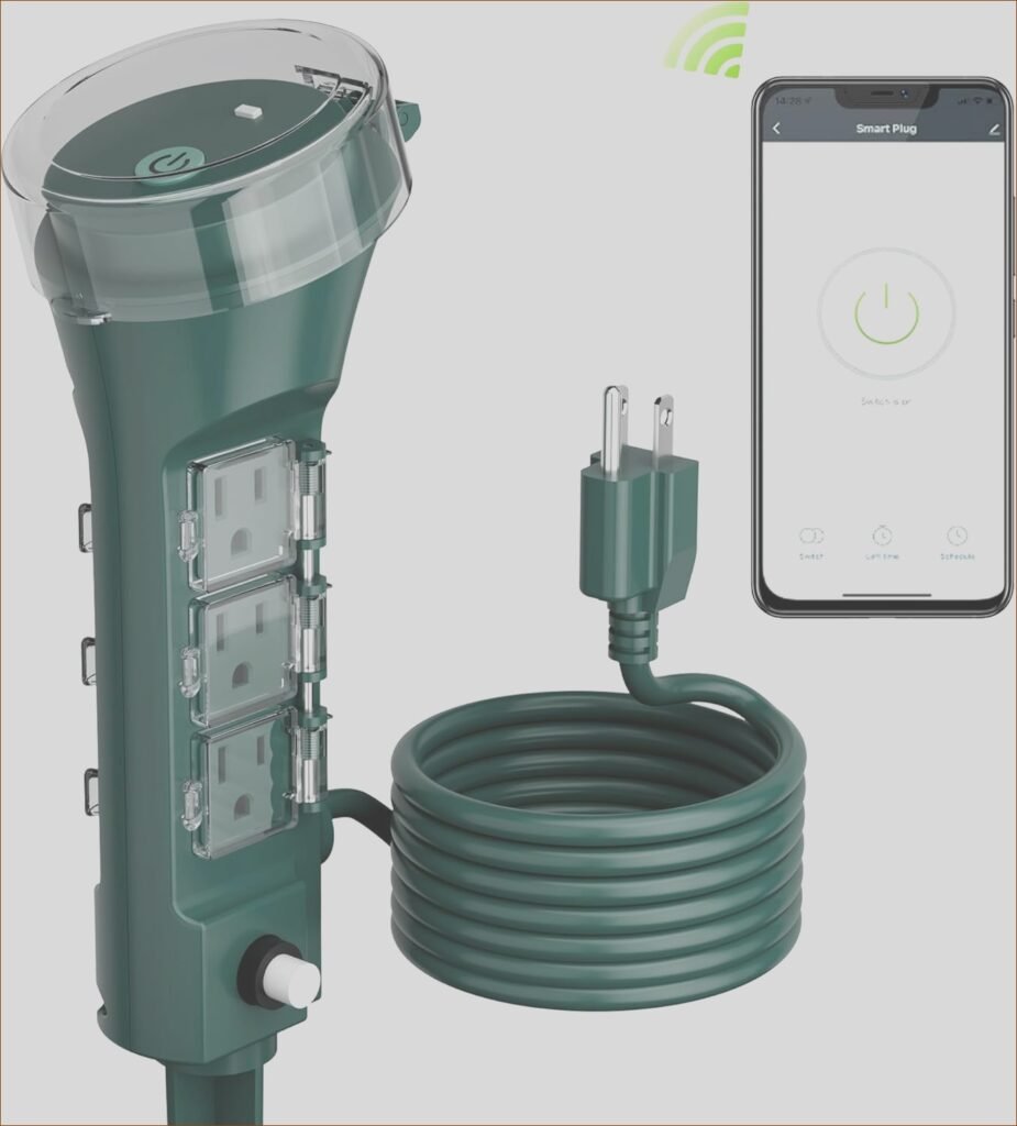 HBN Outdoor Smart Plug: Waterproof, WiFi, remote & voice control, 6 outlets | Review- 2024