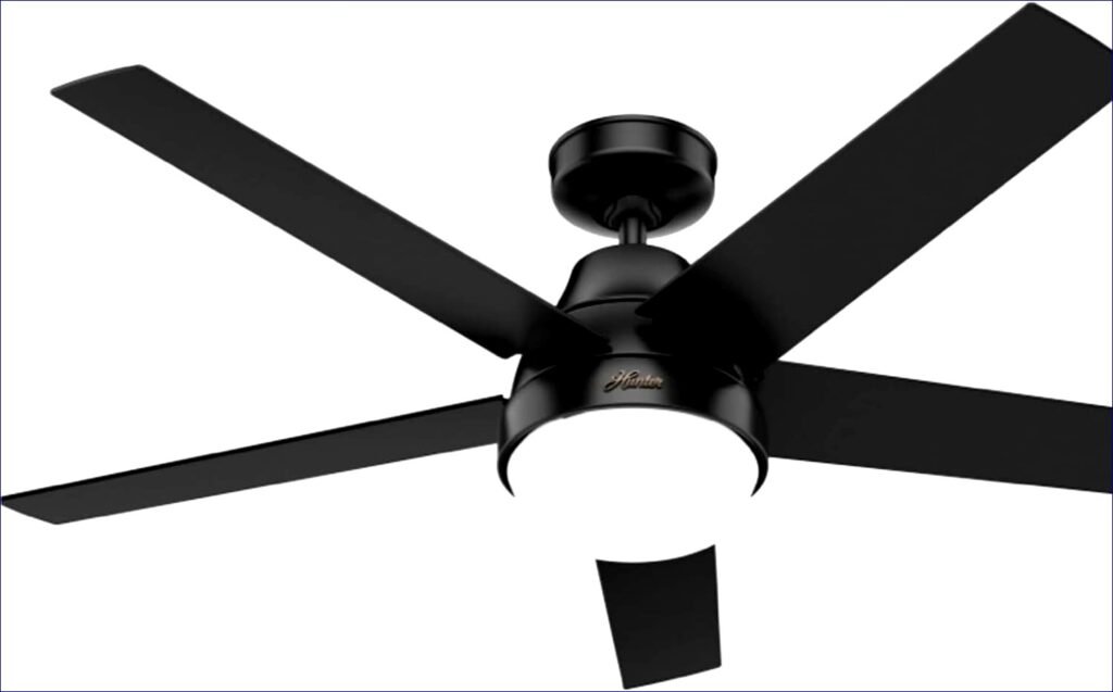 Hunter Fan Aerodyne Ceiling Fan with LED Light and Remote Control: Matte Black Finish, 52 Inch | Review- 2024
