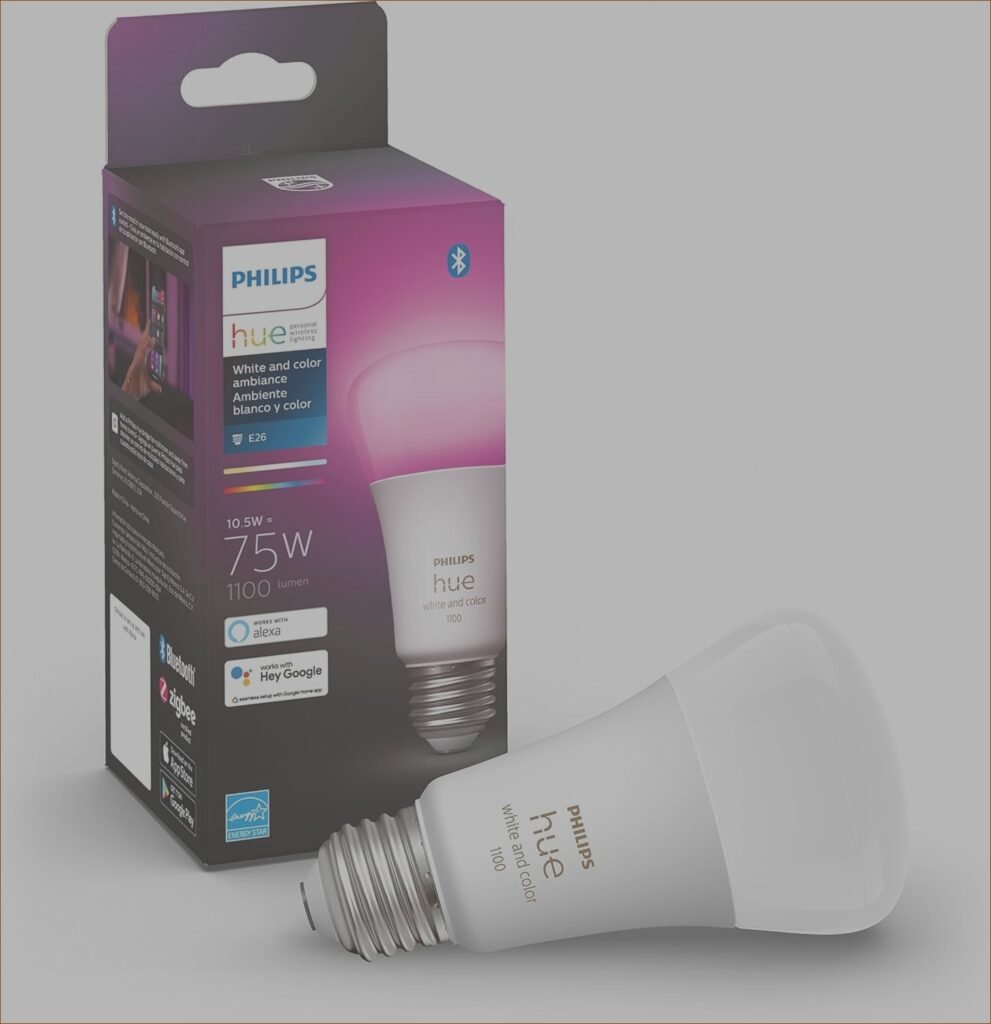 Philips Hue White and Color Ambiance A19 Medium Lumen Smart Bulb: 1100 lumens, Bluetooth & Zigbee, works with Alexa & Google Assistant | Review- 2024