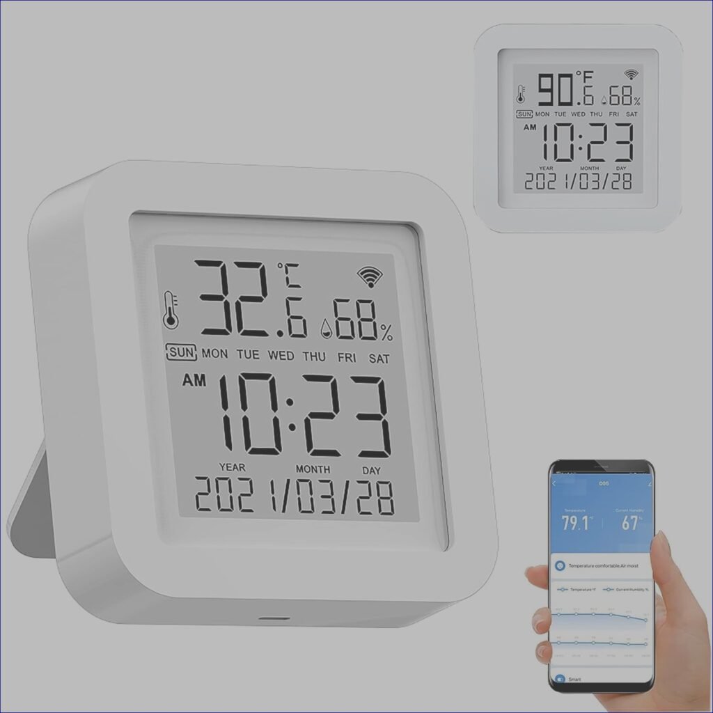Smart WiFi Temperature Humidity Monitor: TUYA Wireless Sensor with APP Alerts | Review- 2024