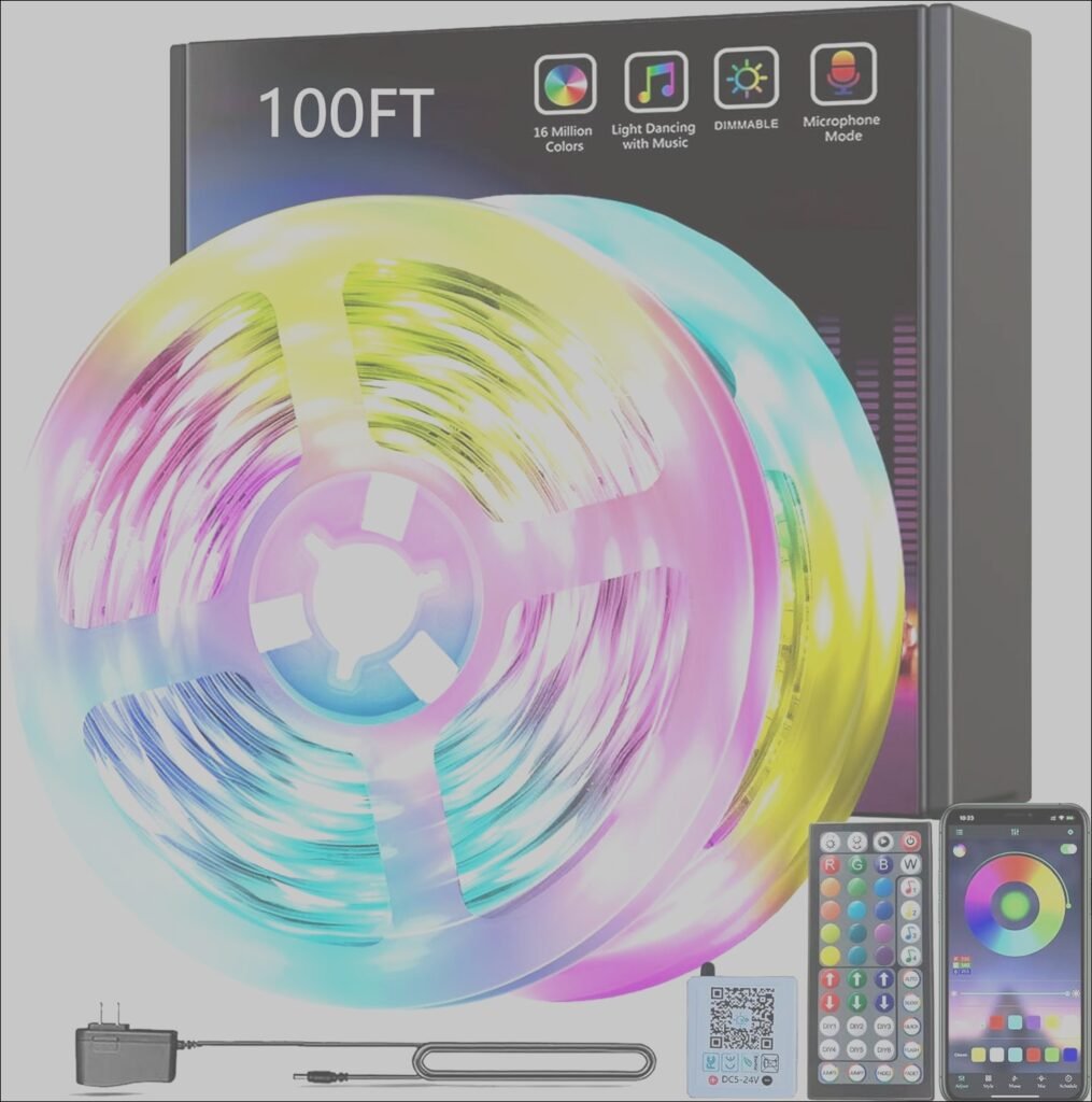 smareal Led Lights for Bedroom 100ft: Color changing, app control, 2 rolls | Review- 2024