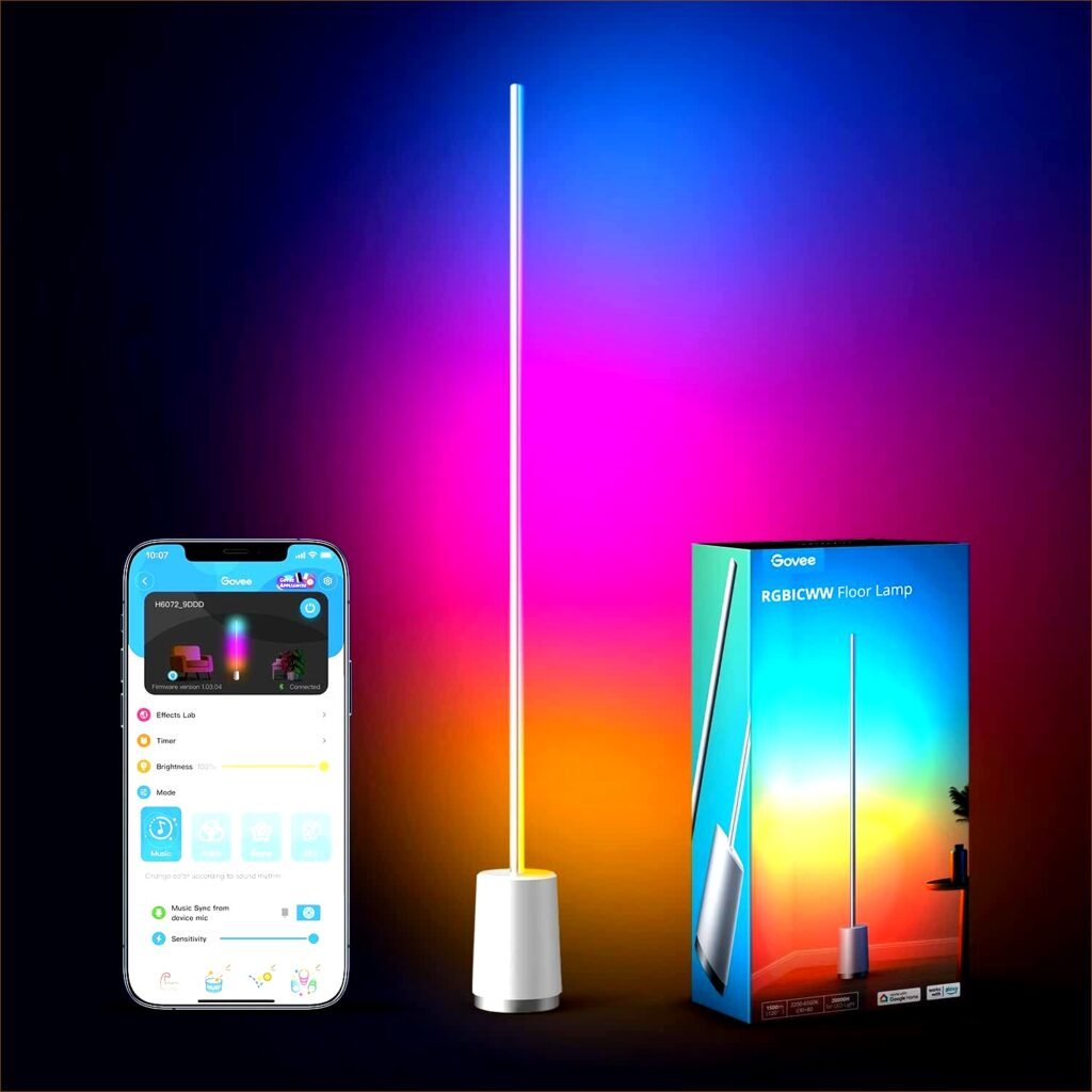 Govee Floor Lamp: RGBIC, color changing, Wi-Fi app control, music sync | Review- 2025