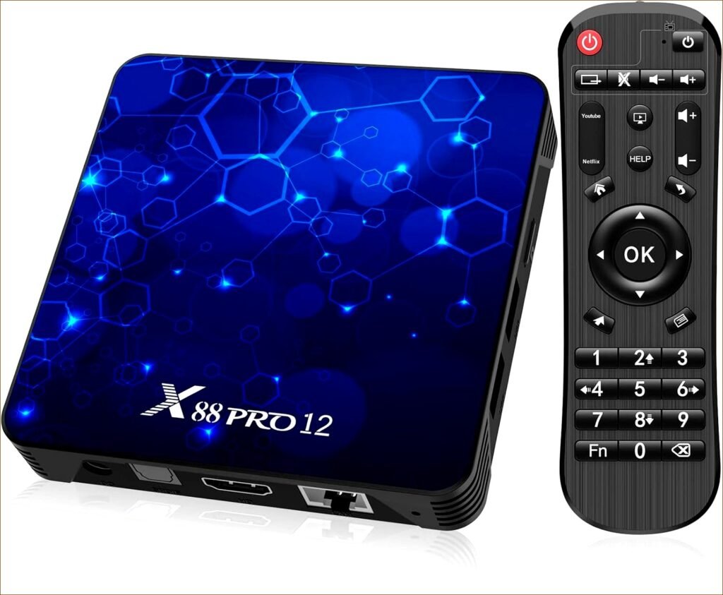 Revolutionize Your Streaming Experience: X88 PRO 12 Android TV Box – Unmatched 4K HD Quality, Lightning-Fast Performance with 4GB RAM and 32GB ROM, Dual-Band WiFi & Bluetooth 5.0 for Ultimate Entertainment! Revolutionize Your Streaming Experience: X88 PRO 12 Android TV Box – Unmatched 4K HD Quality, Lightning-Fast Performance with 4GB RAM and 32GB ROM, Dual-Band WiFi & Bluetooth 5.0 for Ultimate Entertainment!