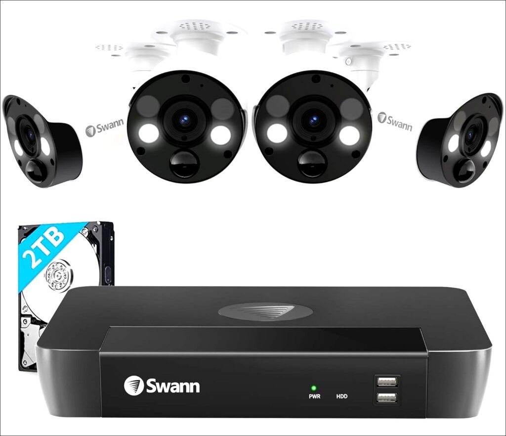 Transform Your Home into a Safe Haven: ANNKE 3K Lite Camera System – Unleash the Power of 8-Channel Security with 4 High-Def Cameras, 2TB HDD Storage, and Stunning Color Night Vision | 202 Swann Home Security Camera System with 2TB HDD: 8 Channel 4 Cam, POE Cat5e NVR, 4K HD Video, Color Night Vision | Review- 2025