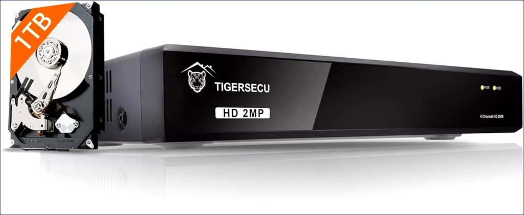 TIGERSECU Super HD 1080P 4-Channel Hybrid 6-in-1 DVR Security Recorder: 1TB Hard Drive, supports up to 5MP cameras | Review- 2025